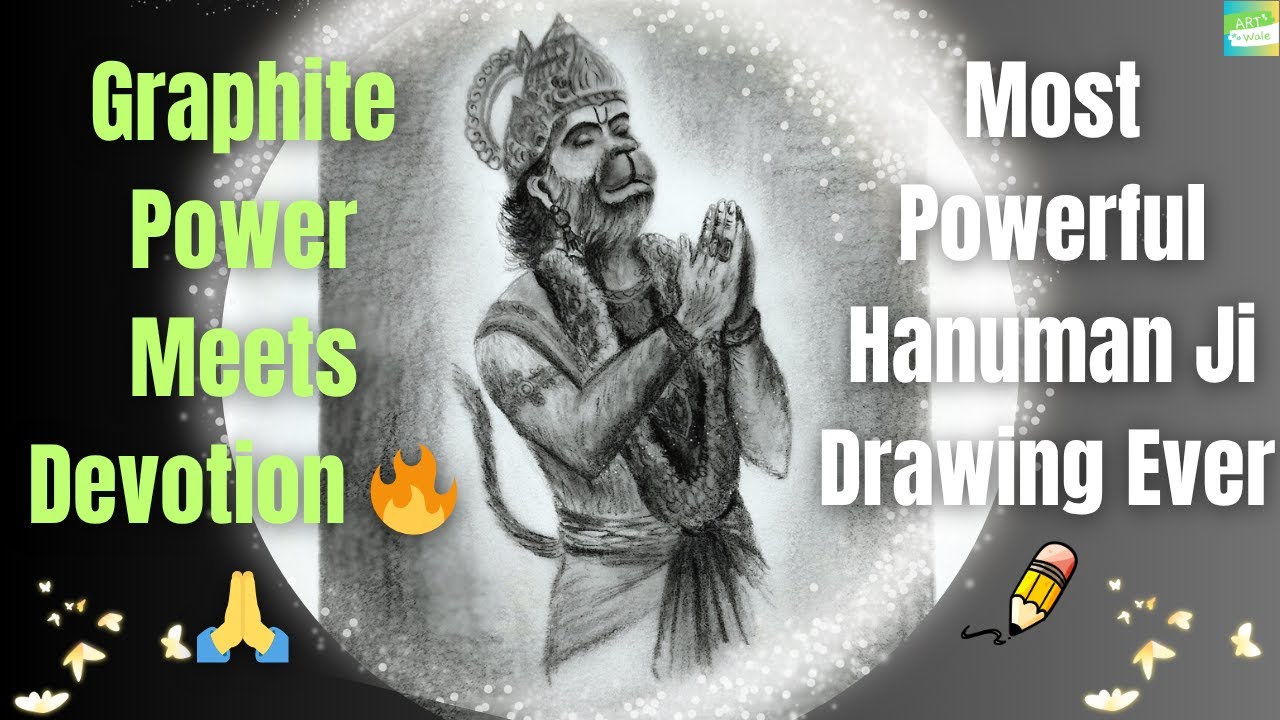 Most Powerful Hanuman Ji Graphite Drawing ✨ | Realistic Hanuman Sketch | Artwale
