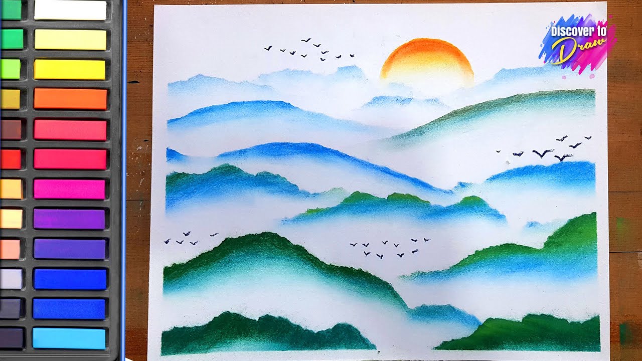 Easy Mist Painting for Beginners | Time-lapse painting step by step