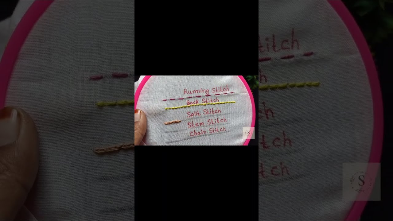 5 Basic Hand Embroidery 🪡 stitches for beginners 🙂 #viralvideo #handembroidery #viral #stitchtricks 