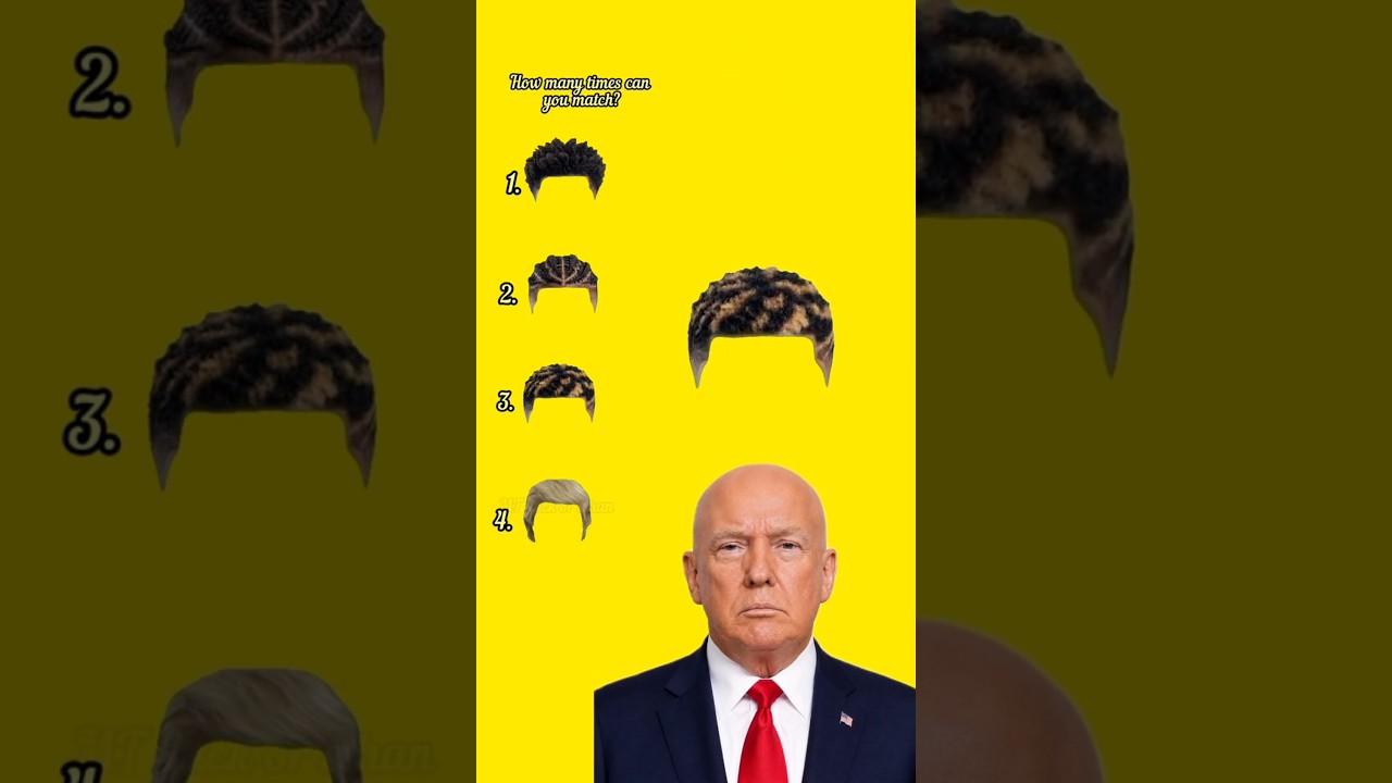 🔥 Can You Find the RIGHT Hair for Donald Trump? 😱🇺🇸 #Shorts#Donald Trump