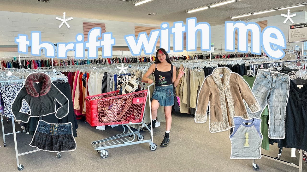 THRIFT WITH ME // thrifting *ICONIC* y2k pieces in the Central Valley!!!