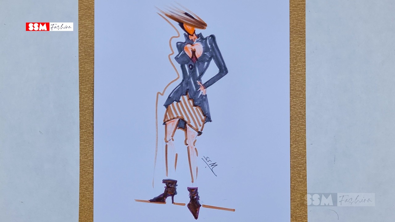 2026 Avant-Garde Power Dressing: Heart-Cutout Fashion Sketch by SSM Fashion