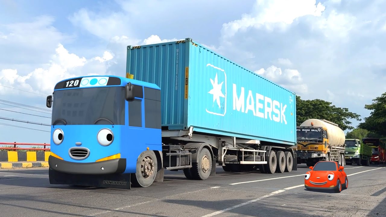 Wow Ada Truk Kontainer Besar Dan Truk Tangki Pertamina Mirip Tayo Dan Kawan Kawan