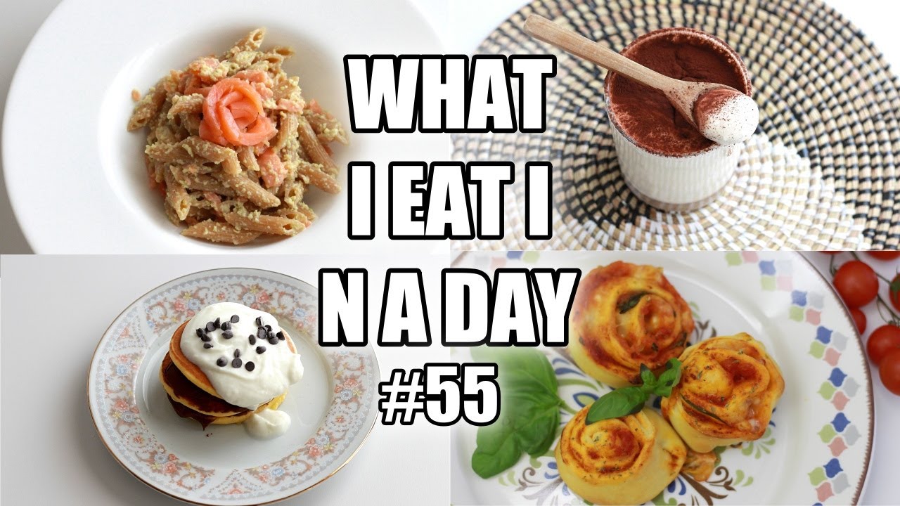 COSA MANGIO IN UN GIORNO #55 PANCAKES alla banana, pasta con avocado,CREMA CAFFÉ,GIRELLE DI PIZZA