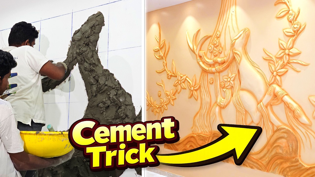 Not everyone knows this trick! 3D wall art from cement