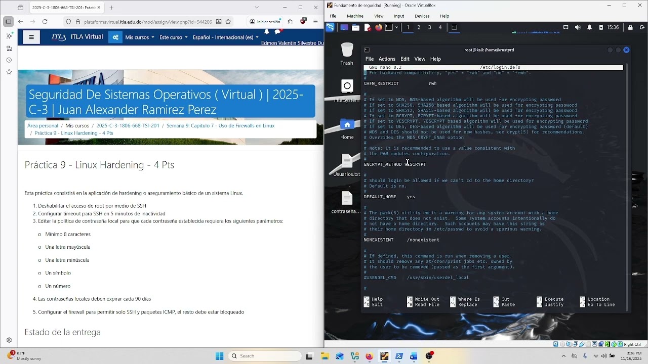 Práctica 9   Linux Hardening
