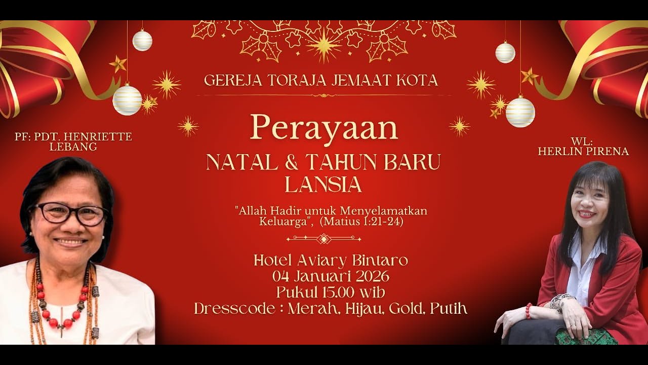 IBADAH NATAL LANSIA JEMAAT KOTA