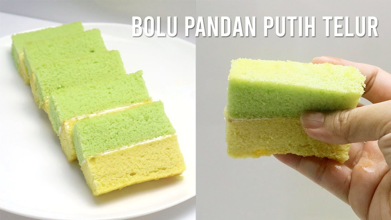 BOLU  PANDAN PUTIH TELUR // PANDAN EGG WHITES CAKE