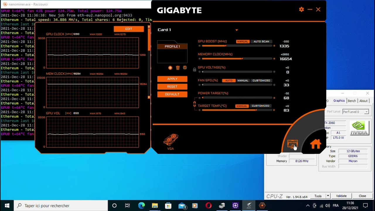RTX 2060 12GB mining hashrate