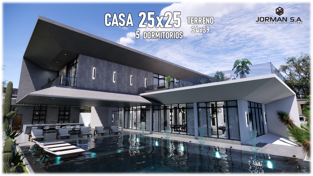 Modern House Design with 5 Bedrooms Family Home | 25x25m 3 Storey | Jorman HomeDesigns