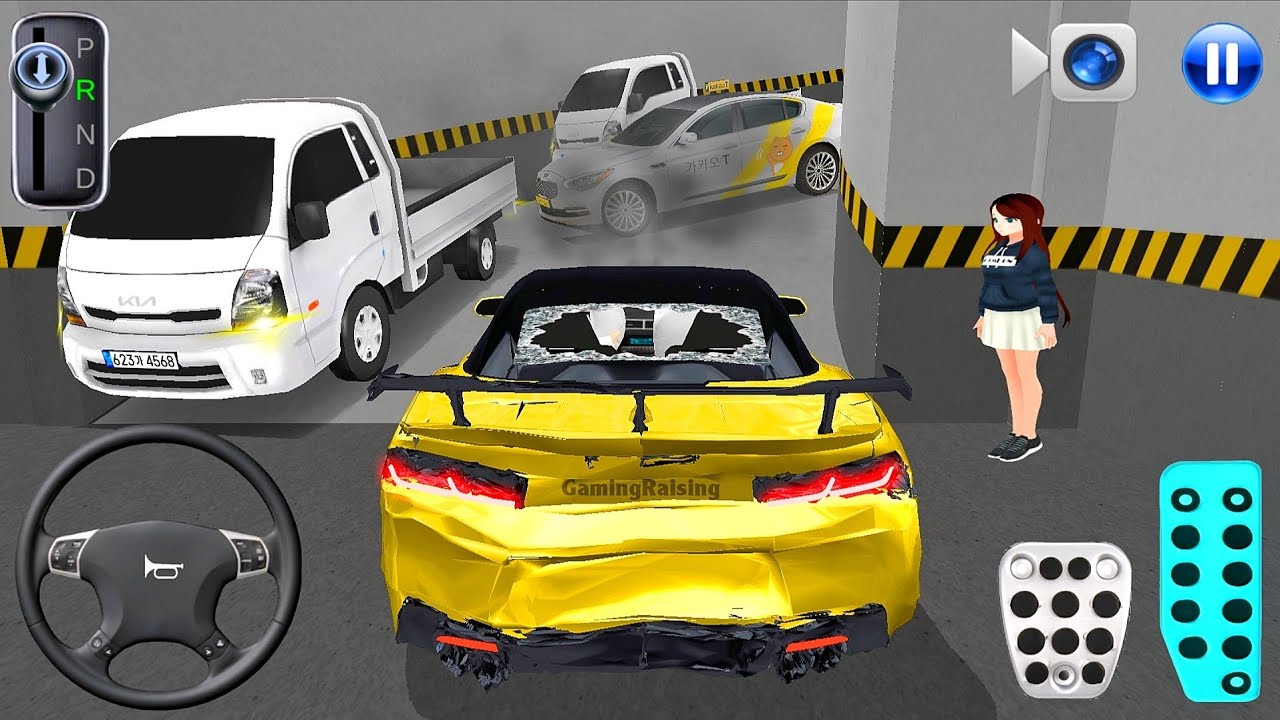 New Crashed car Stuck in Parking Garage - 3D Driving Class 2026 - 3D Driving Class - Car Game