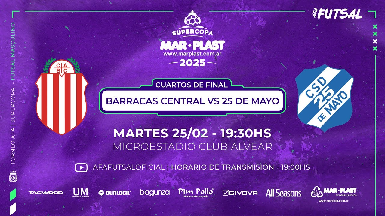 ⚽🇦🇷 Futsal | Supercopa masculina 2025 | Barracas Central vs 25 de Mayo