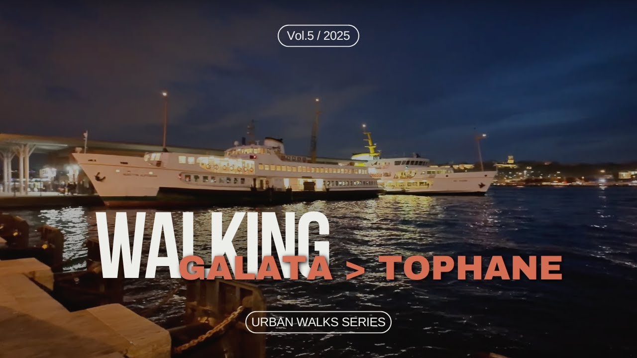 Walking Istanbul: Galata Tower to Tophane via Karaköy | Eye-Level Street Views & Sounds 4K