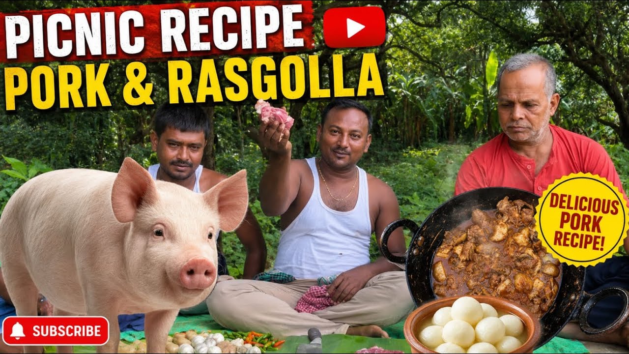 pigy meats and rice and sweet picnic what 2 nice video this watching
