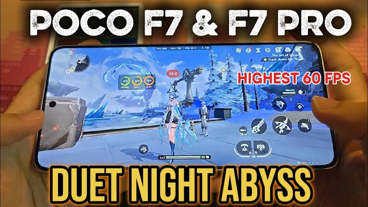 Poco F7 & F7 pro - Duet Night Abyss Game test Highest 60 fps