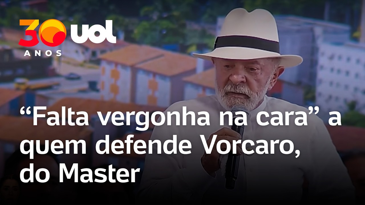 Lula cita caso Master e critica quem defende Daniel Vorcaro: 'Falta um pouco de vergonha na cara'