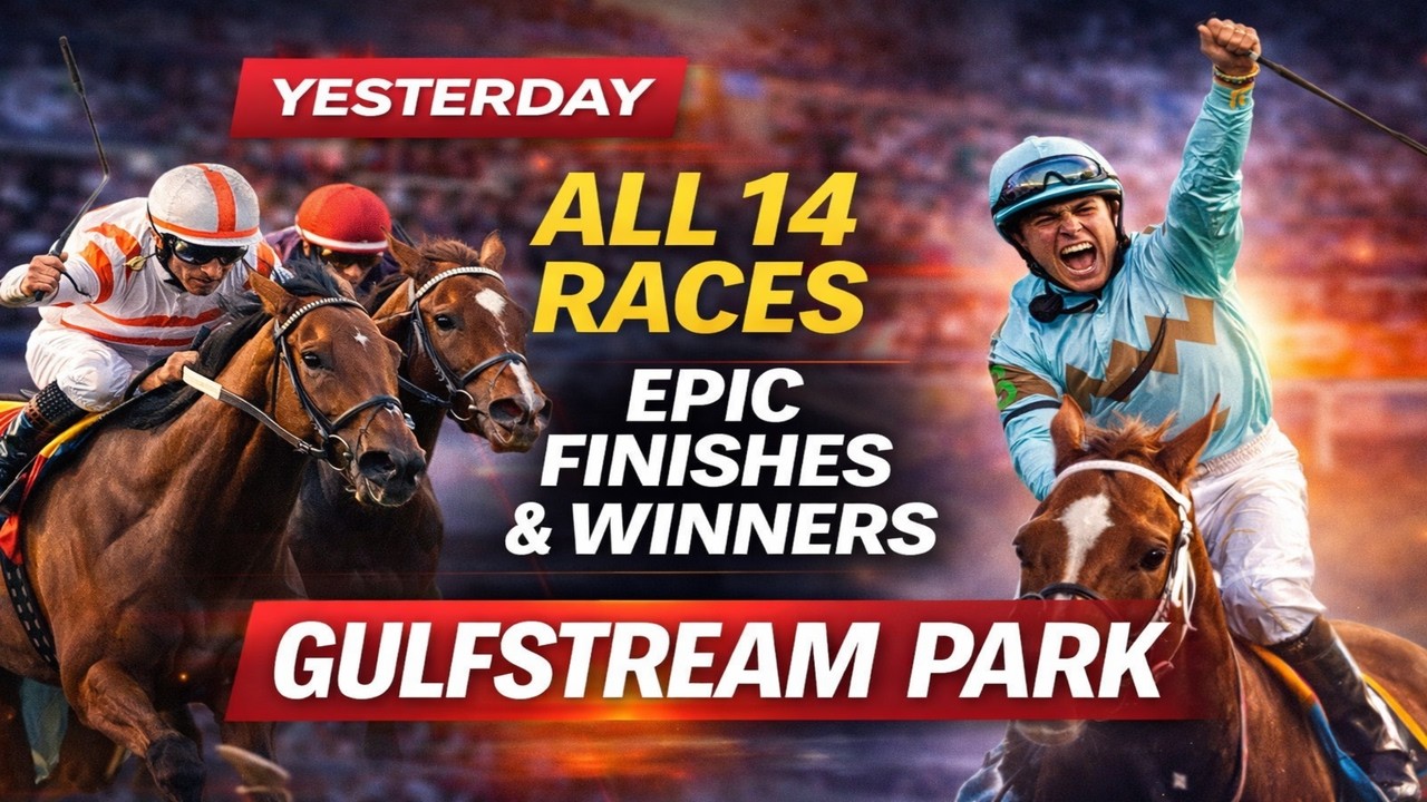 Gulfstream Park FULL CARD Replay (Yesterday) | ALL 14 RACES | Every Finish & Stretch Run