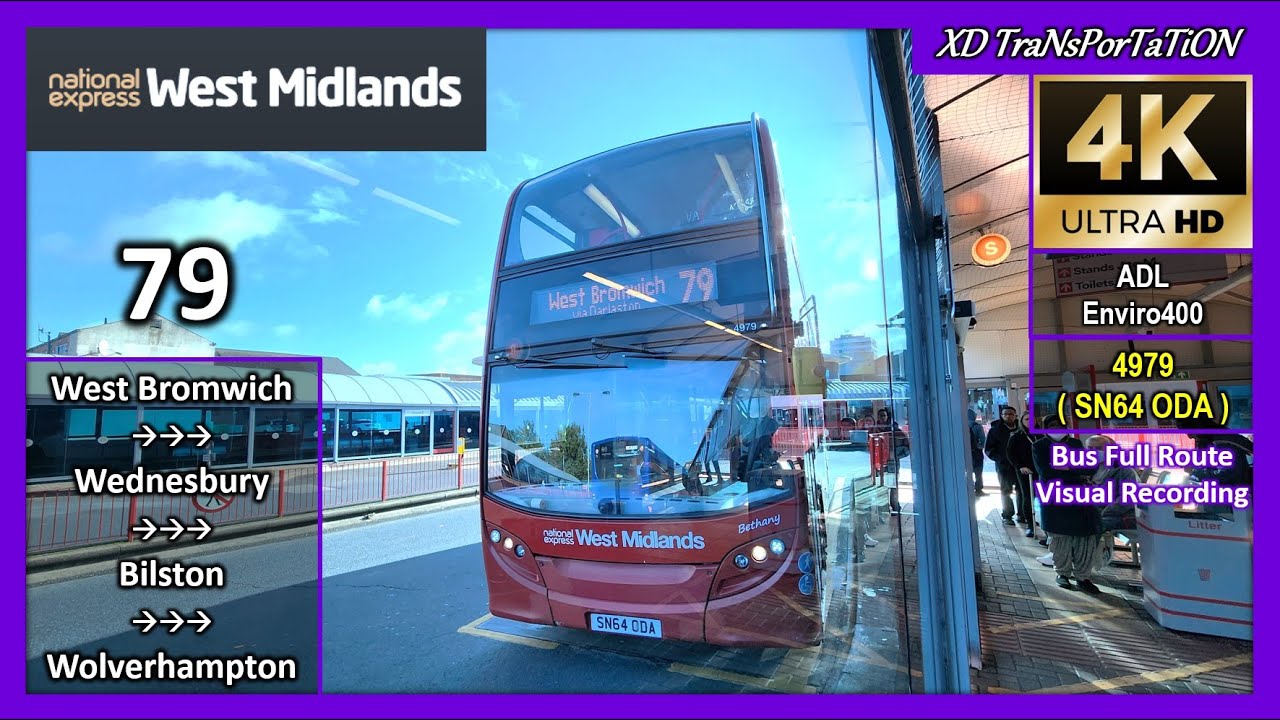 [National Express West Midlands] 79 ~ West Bromwich Bus Station ➝ Wolverhampton Bus Station【4K UW】