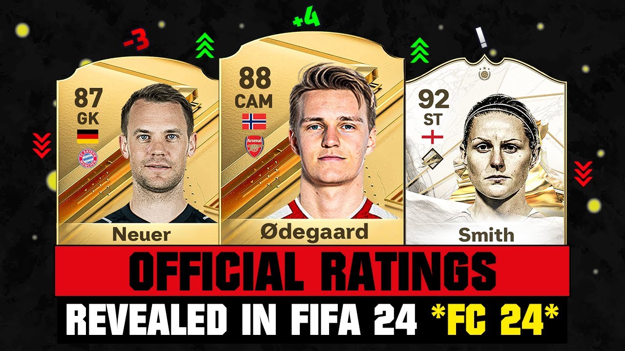 FIFA 24 | OFFICIAL PLAYER RATINGS REVEALED (EAFC 24)! 😱🔥 ft. Odegaard, Neuer, Smith&hellip;