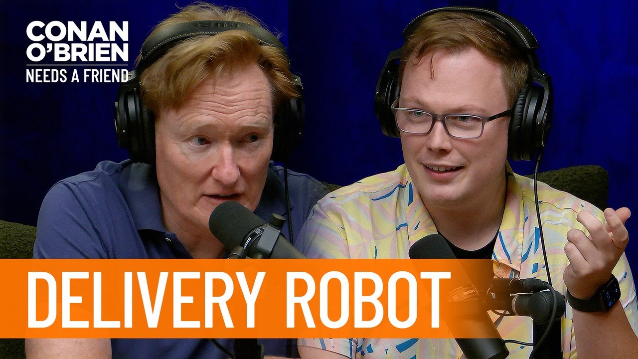 Conan Threatens To Replace David Hopping With A Delivery Robot | Conan O'Brien Needs A Friend