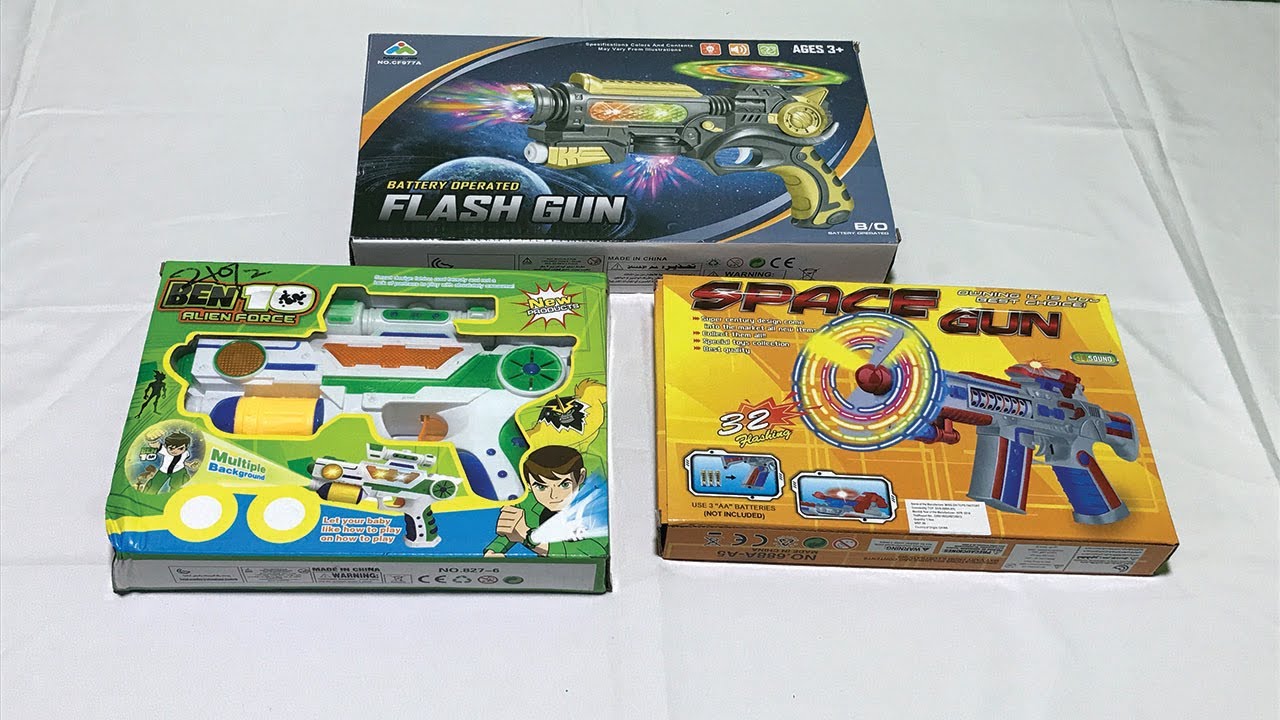 2020 Toy Guns Collection !! BEN 10  GUN AND SPACE GUN & FLASH GUN  !! TOK TOK TV
