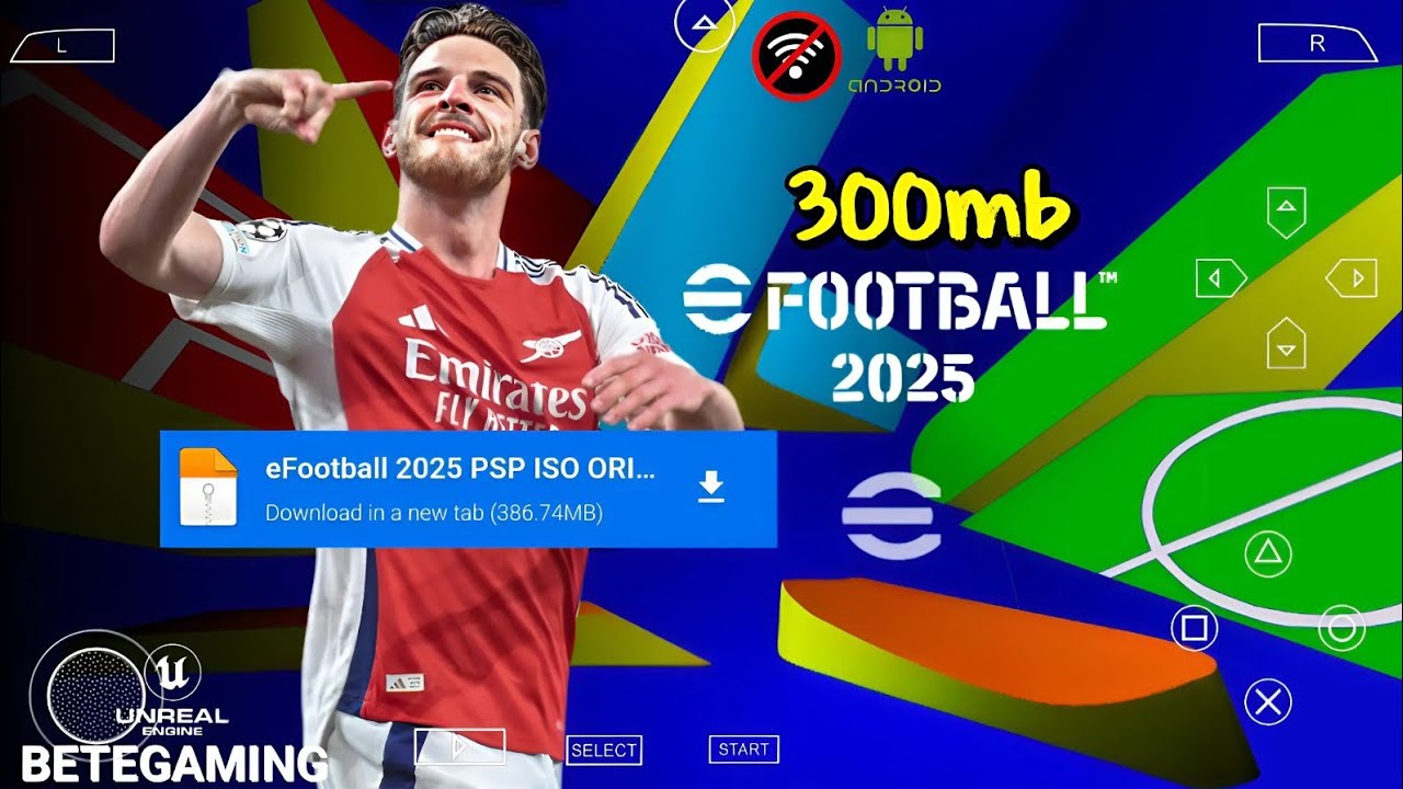 EFOOTBALL PES 2025 PPSSPP Android Offline Full Update UCL,League, Kits 24/25 Season, 4k Graphics