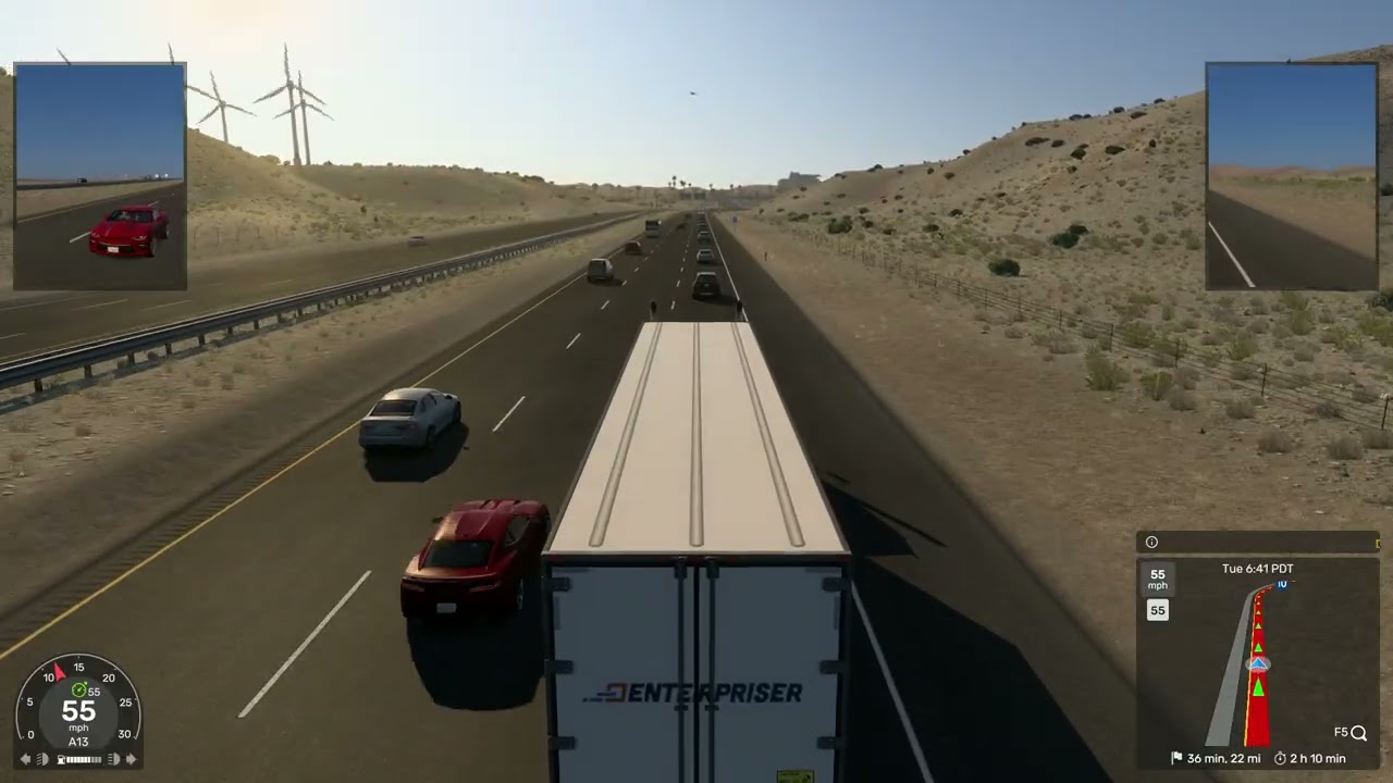 American Truck Simulator #80 Los Angeles-Indio Frozen Fruits (No music, chill driving)