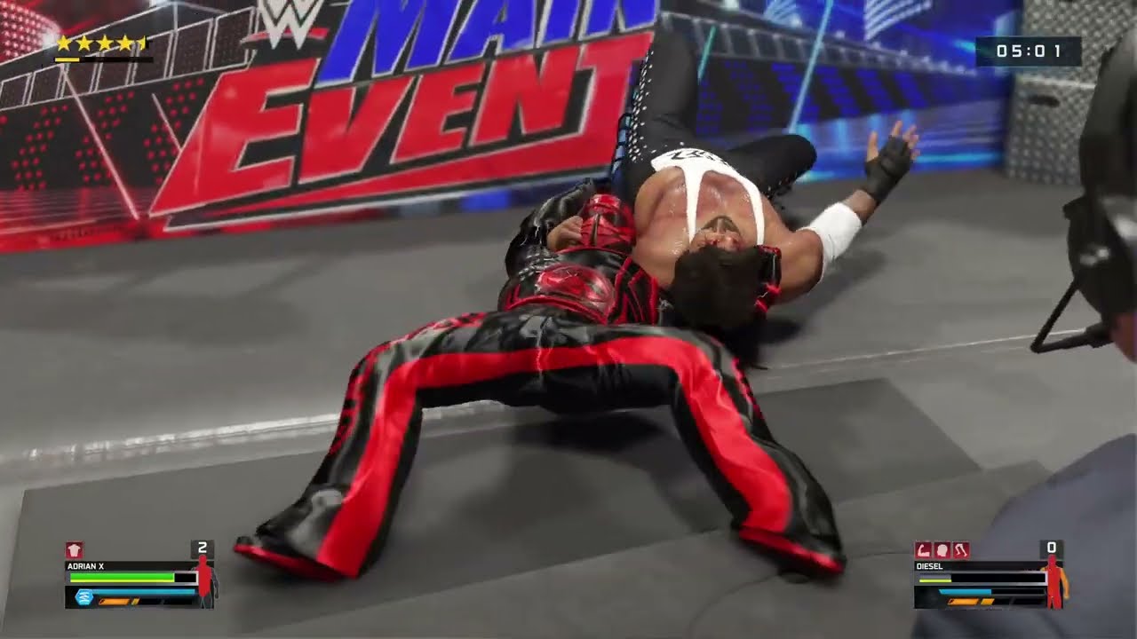AdrianX Vs Diesel - Submission Hell Match - WWE Main Event