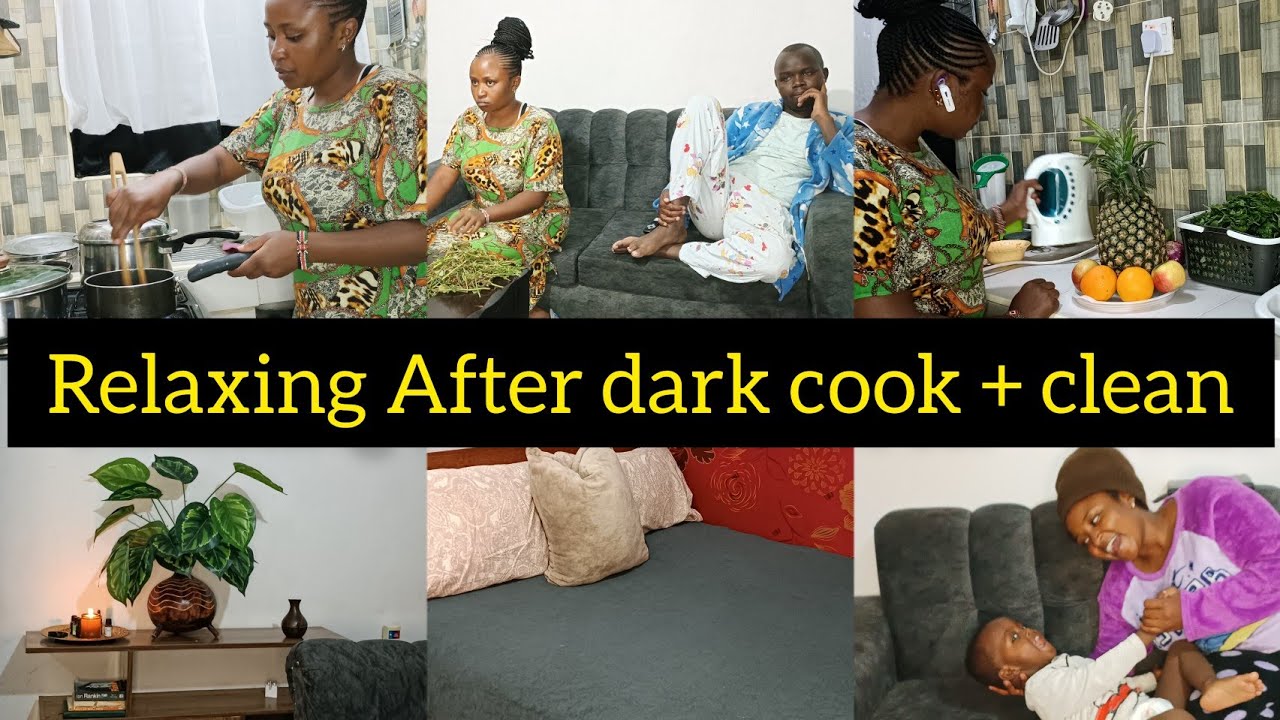 Cozy night Country village life // Relaxing after dark clean and cook with me