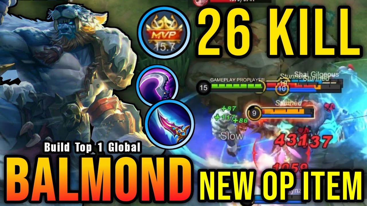 26 Kills!! One Shot Build Balmond with New OP Item!! - Build Top 1 Global Balmond ~ MLBB
