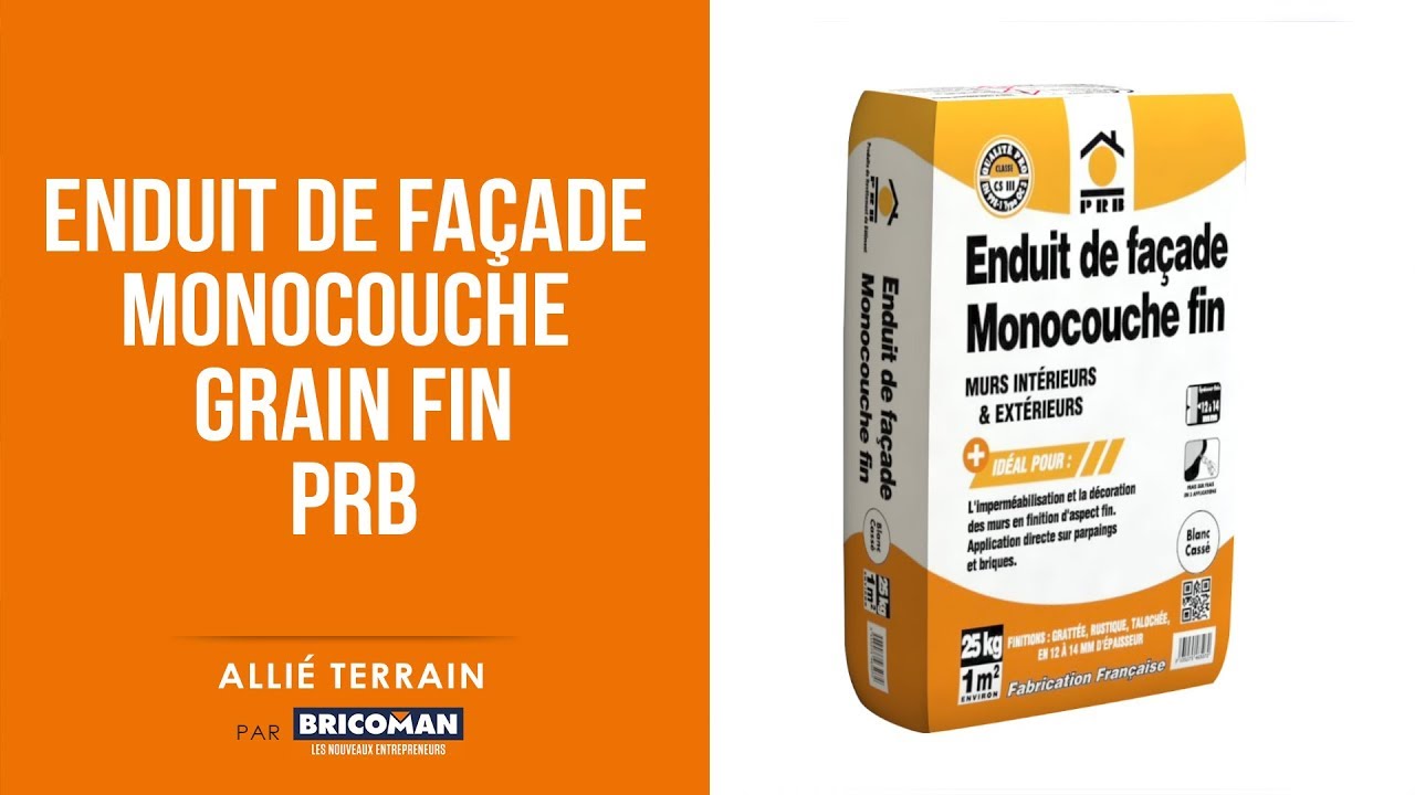 Alli&eacute; Terrain : Enduit de facade monocouche grain fin de PRB
