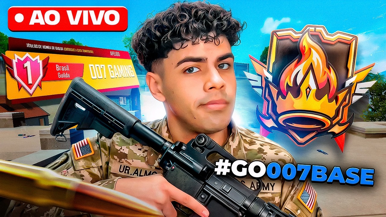 GUERRA DE GUILDAS PELA 007 GAMING BASE  💙 FREE FIRE AO VIVO