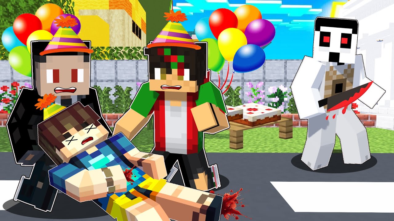 Scary Granny Ruined My BIRTHDAY PARTY in Minecraft (Tagalog)