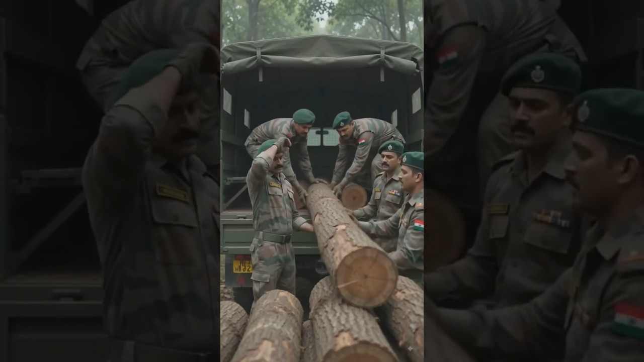 #army wale truk me  Lakadi Rakh rahe hain #viral 🥰