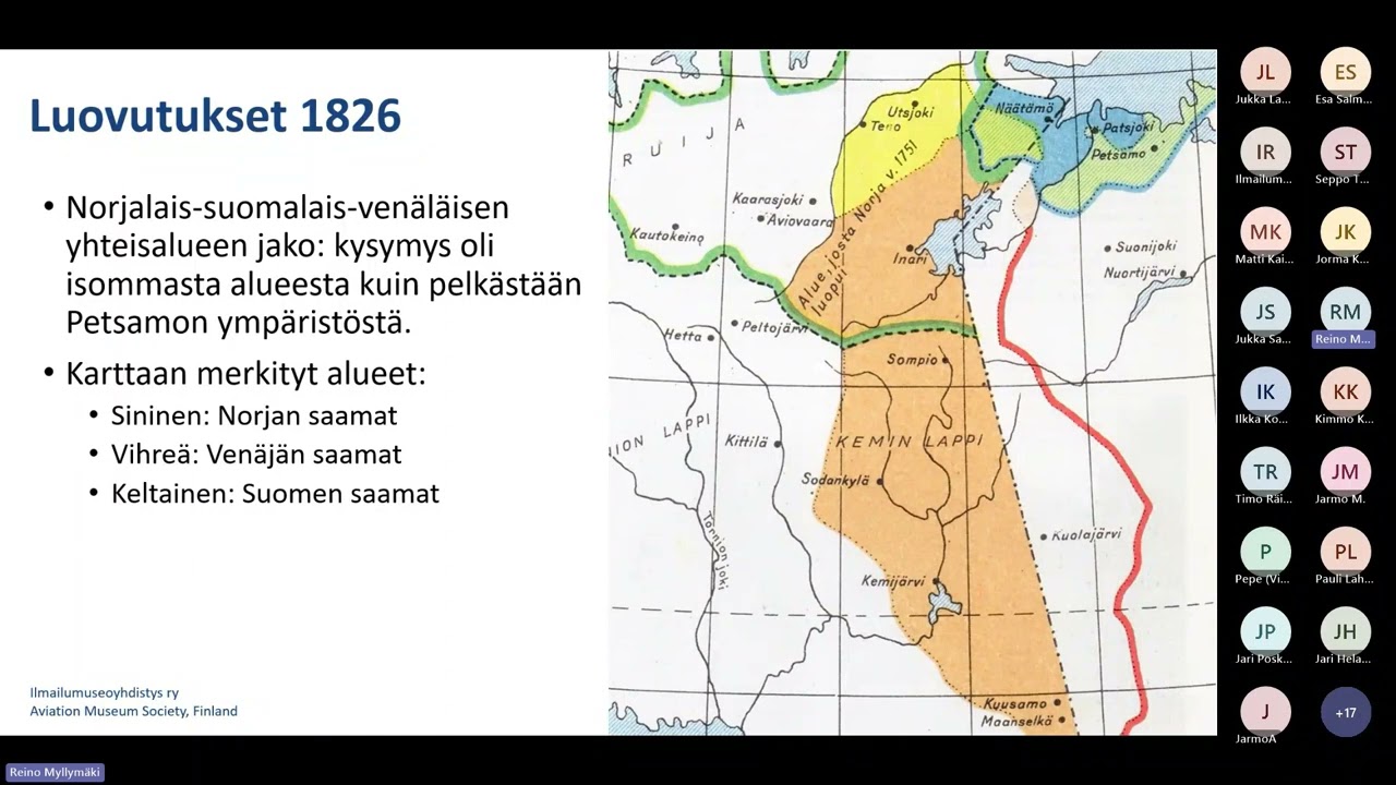 IMY jäsenilta Reino Myllymäki Petsamo, nikkeli ja Saksa 2023 11 01