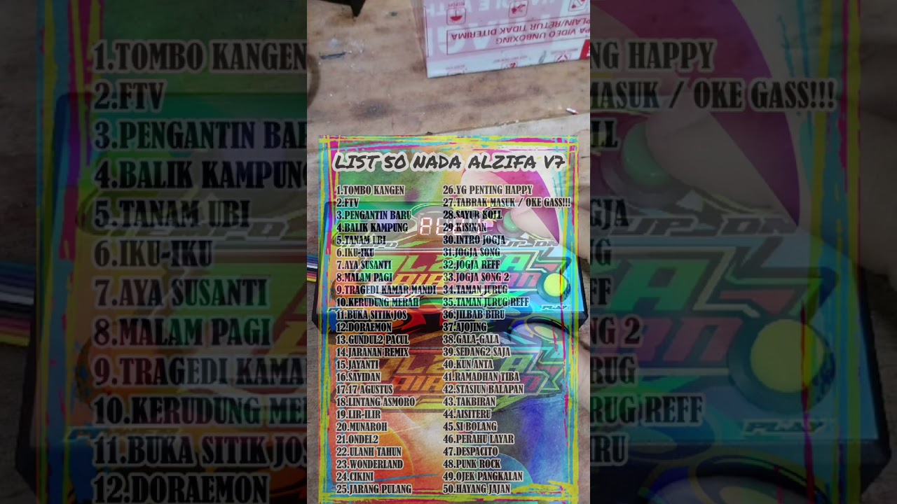 List lagu ALZIFA V7. Nada full baru.......