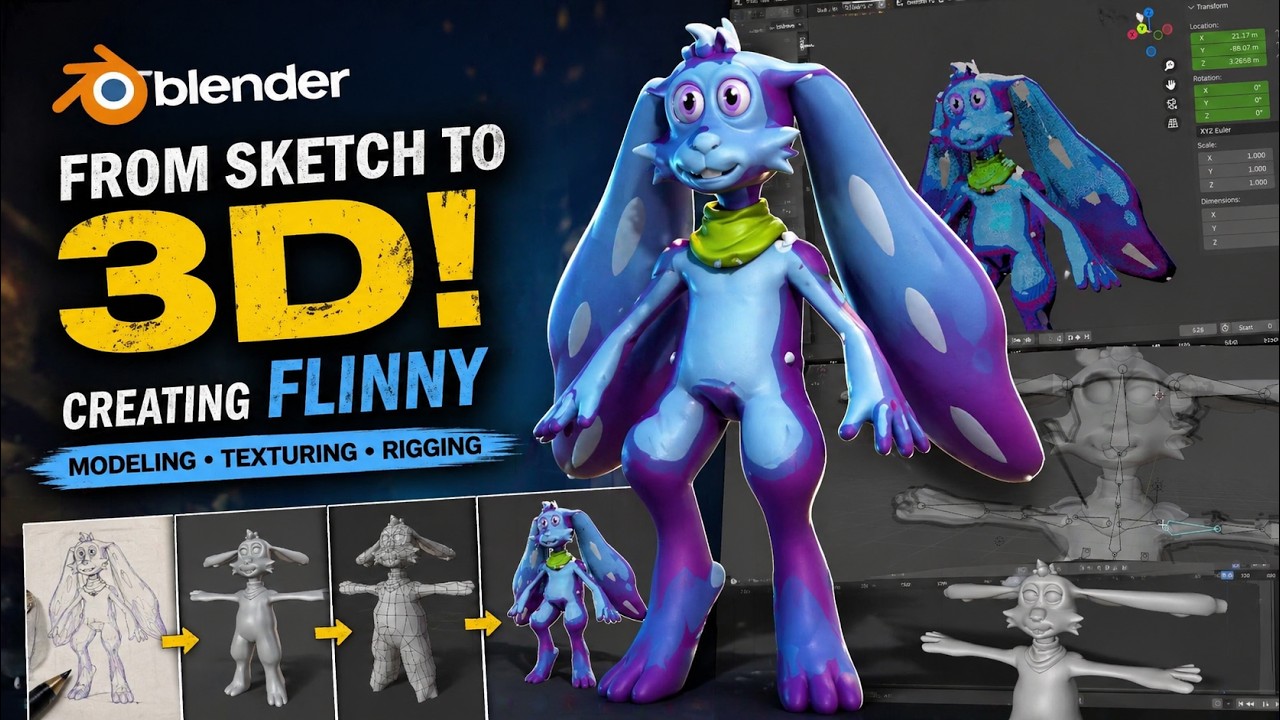 We Turned a Sketch into a 3D Mascot | Meet Flinny!