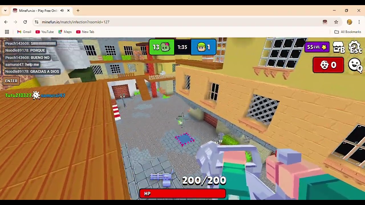 New map glitch /minefun.io/infection game#2