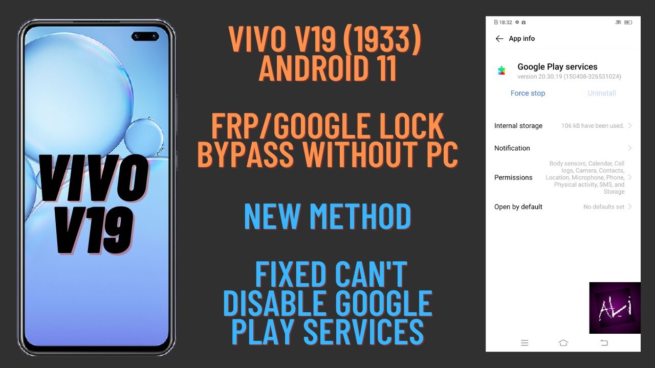 Vivo V19 (1933) Android 11 FRP/Google Lock Bypass WITHOUT PC - Fixed Google Play Services