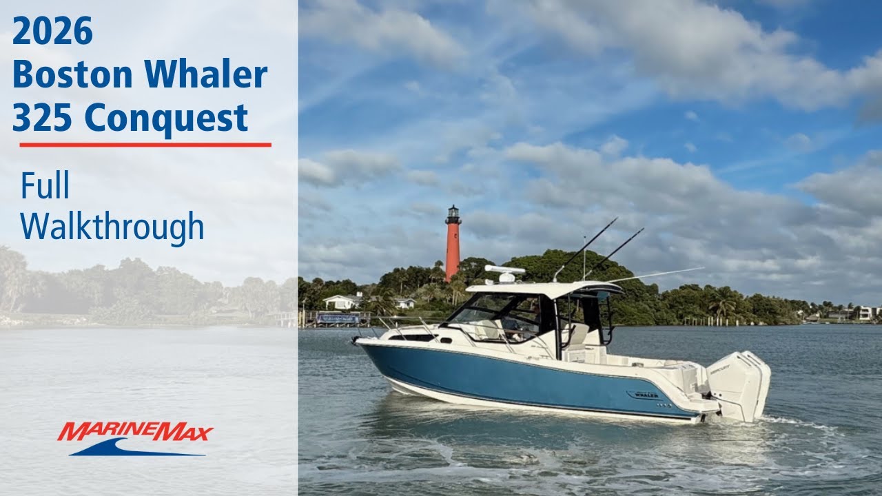 Совершенно новый | Boston Whaler 325 Conquest 2026 | MarineMax Jupiter