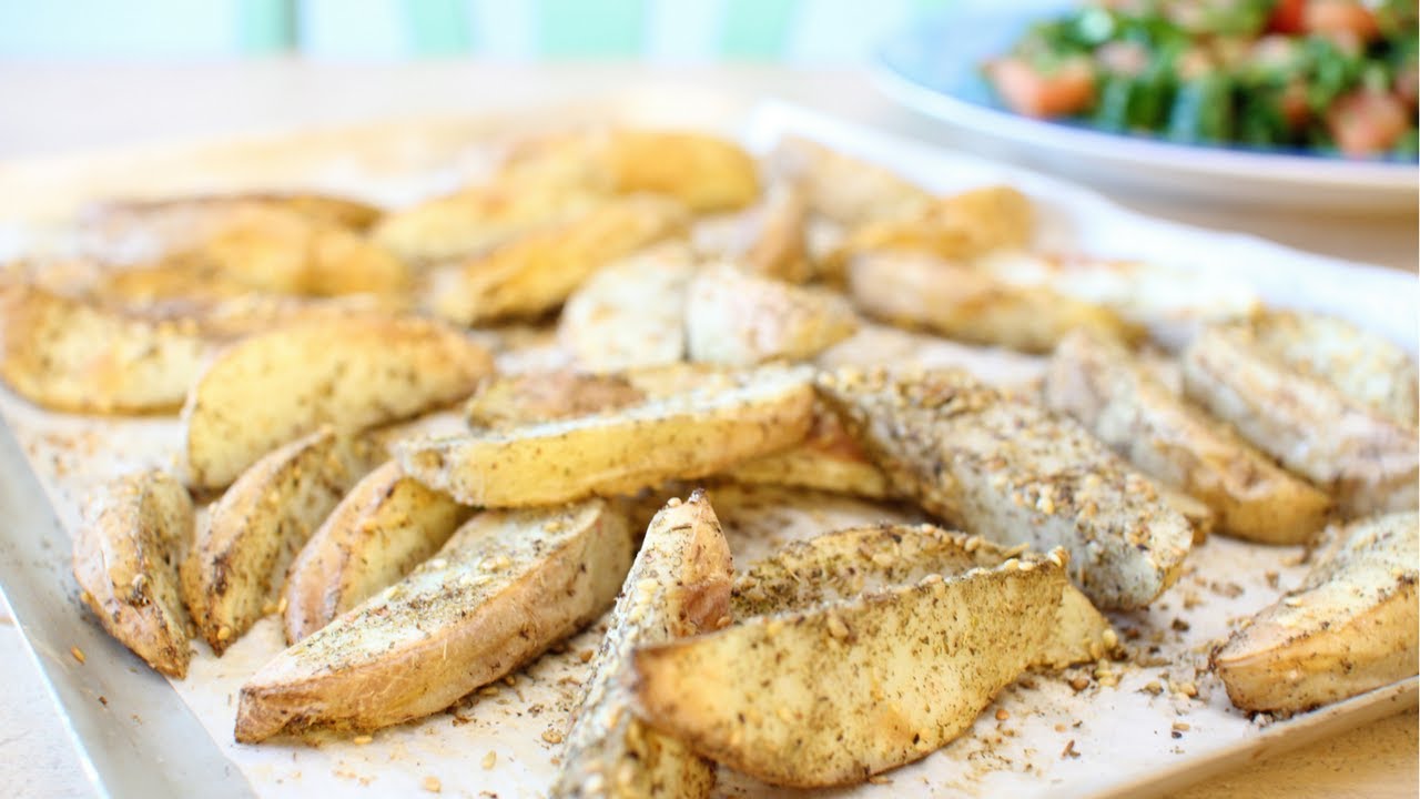Za&rsquo;atar Flavoured Potato Wedges - Vegan Plant Based Recipes