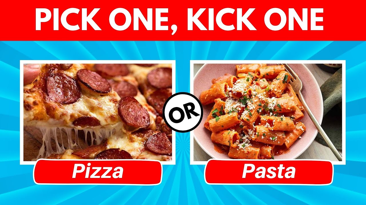 WOULD You RATHER Food Edition | Pick One Kick One | Food Quiz
