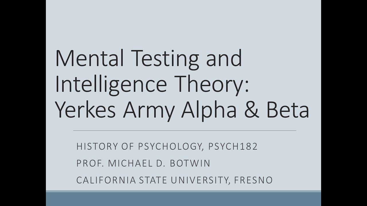 P182 Intelligence   Army Alpha and Beta