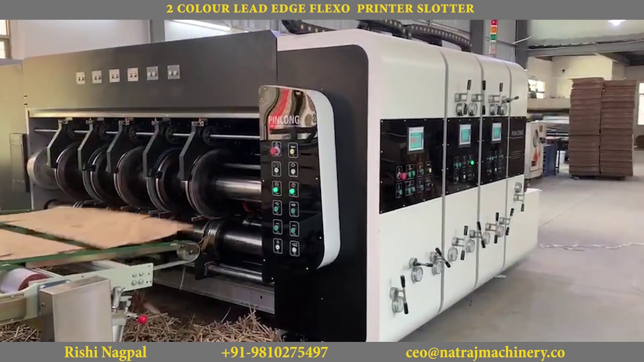 Nagpal pinglong 2 Colour Lead Edge Flexo  Printer Slotter computerised setting