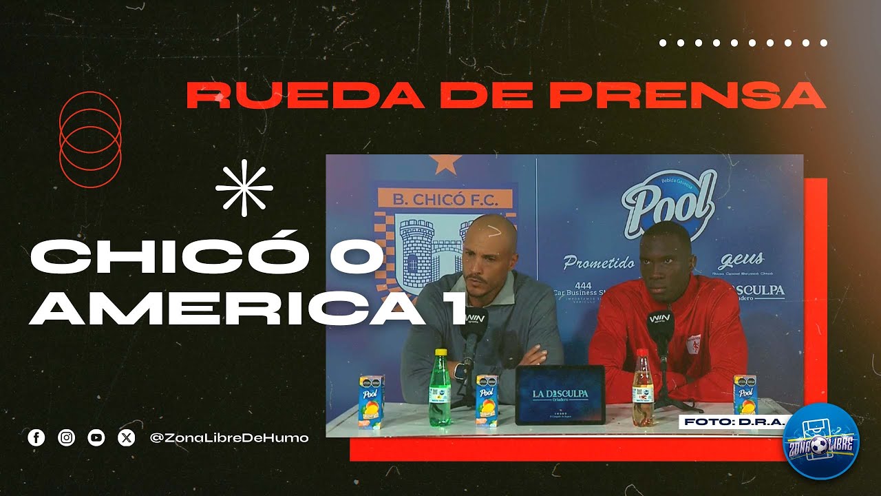 La rueda de prensa de América tras la .victoria ante Boyacá Chicó por la fecha 2.