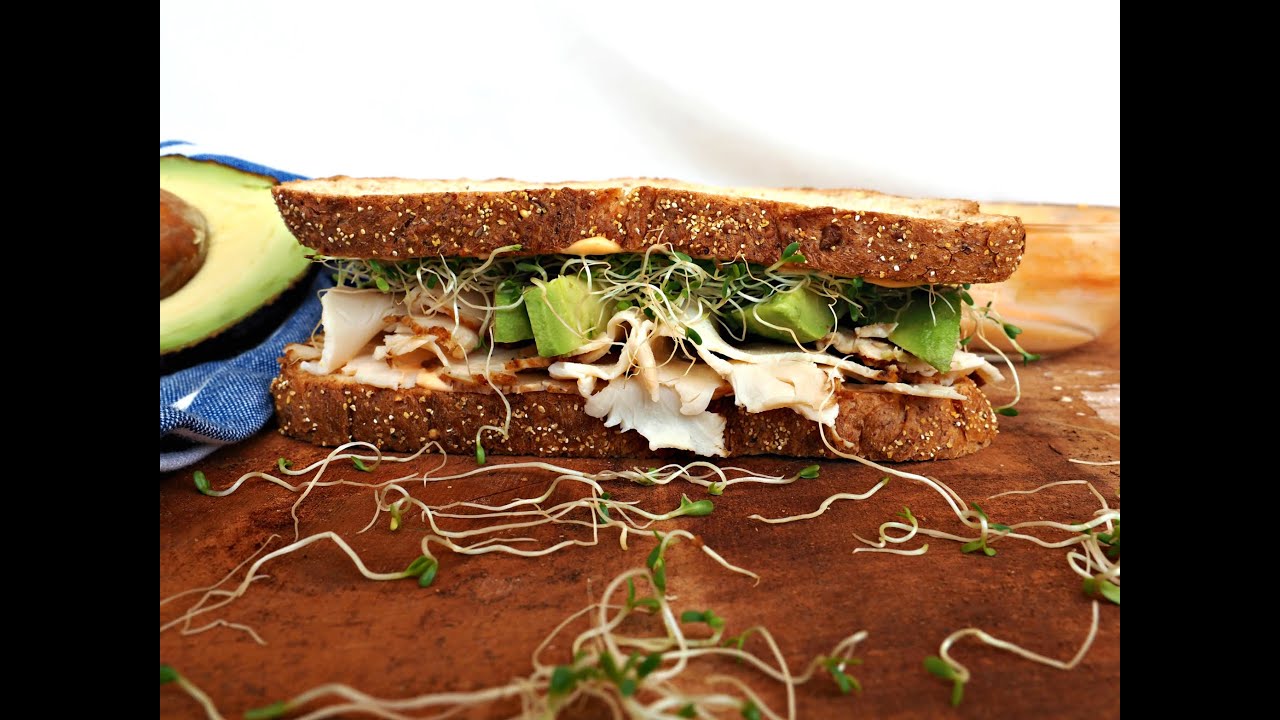 Sandwich Recipe: QUICK Turkey, Sprouts, and Sriracha Sandwich by Everyday Gourmet with Blakely