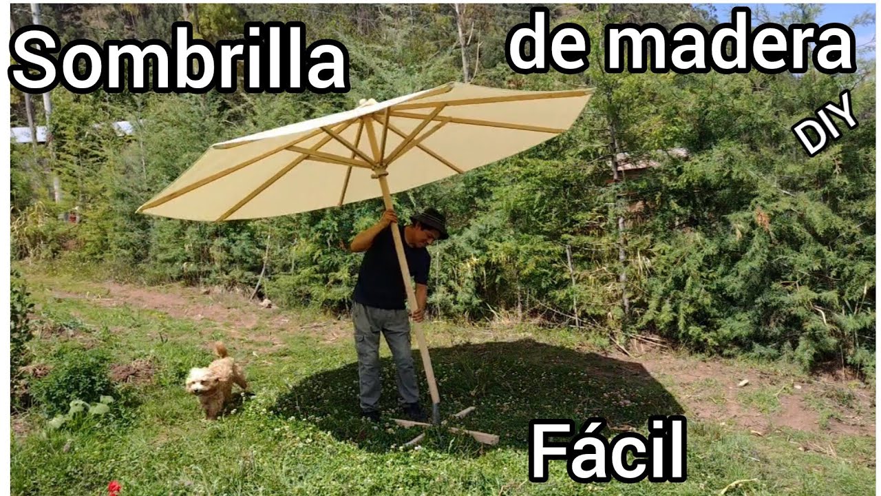 Cómo hacer SOMBRILLA DE  MADERA / TUTORIAL Facil