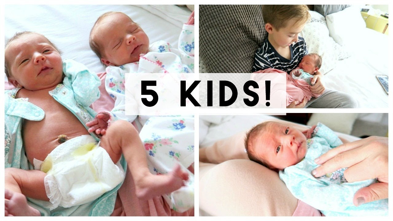 FIRST DAYS WITH NEWBORN TWIN GIRLS AND 5 KIDS 6 YRS AND YOUNGER!