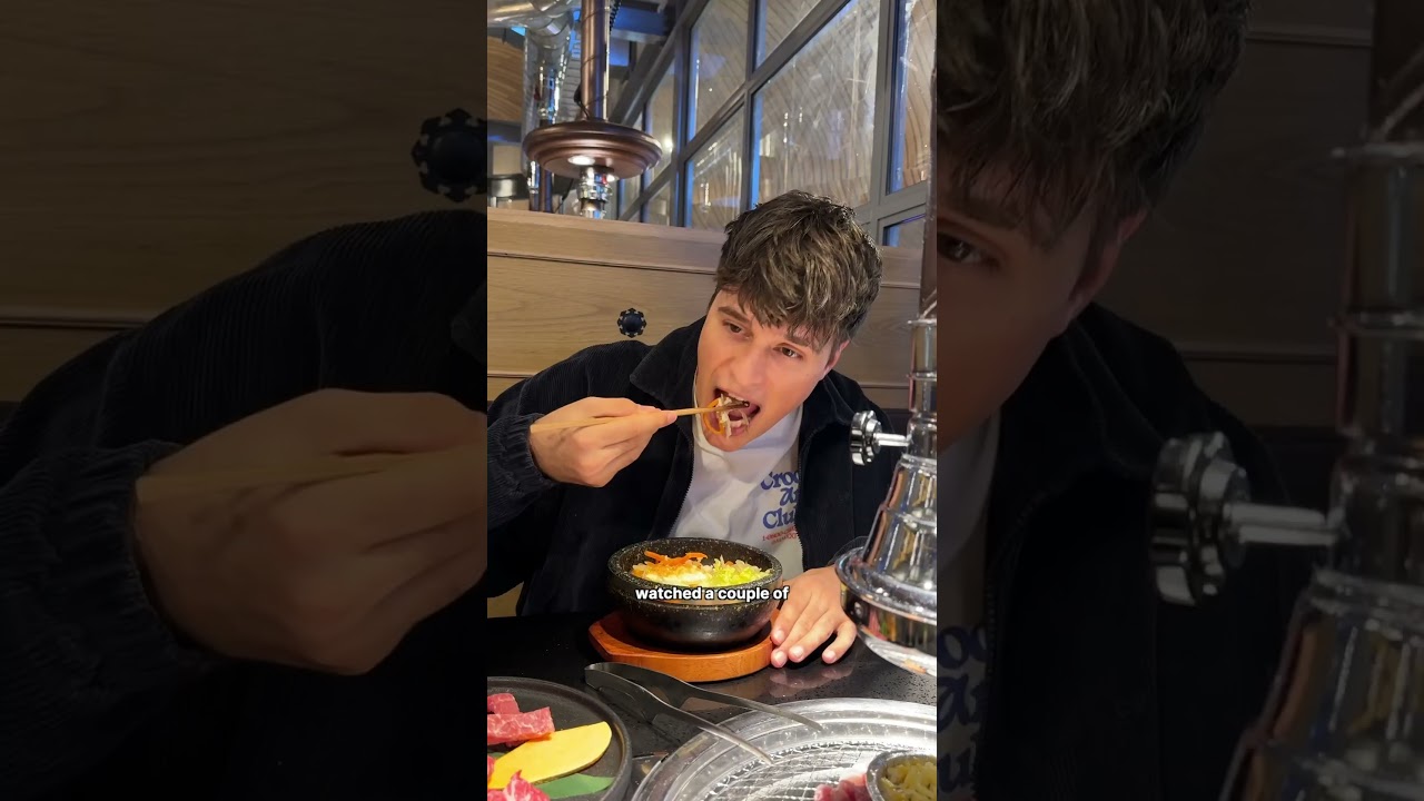 Vegetarian tries KOREAN BBQ for the first time... 🥩