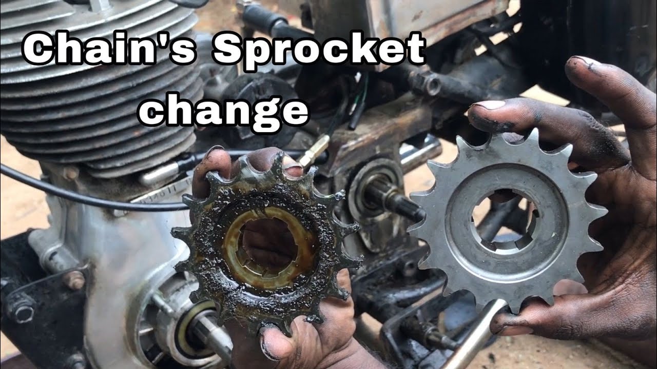 Chain sprocket change Royal Enfield bike